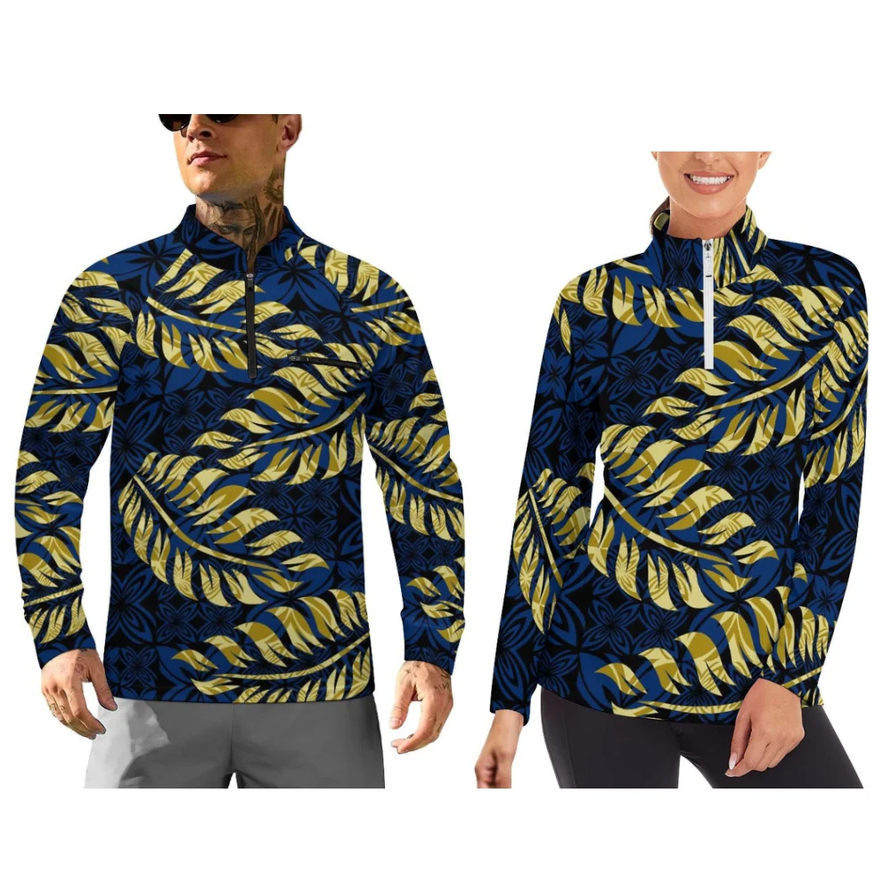 New Long-Sleeved Sportswear Couple Outfits With Zipper Design Slimming Long-Sleeved Sportswear With Customizable Patterns