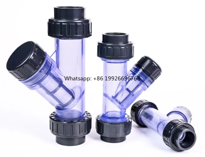 

1/2"-4" Pipe Valve PVC Transparent Y Type Filter to Stop Impurities in Pipes Strainer