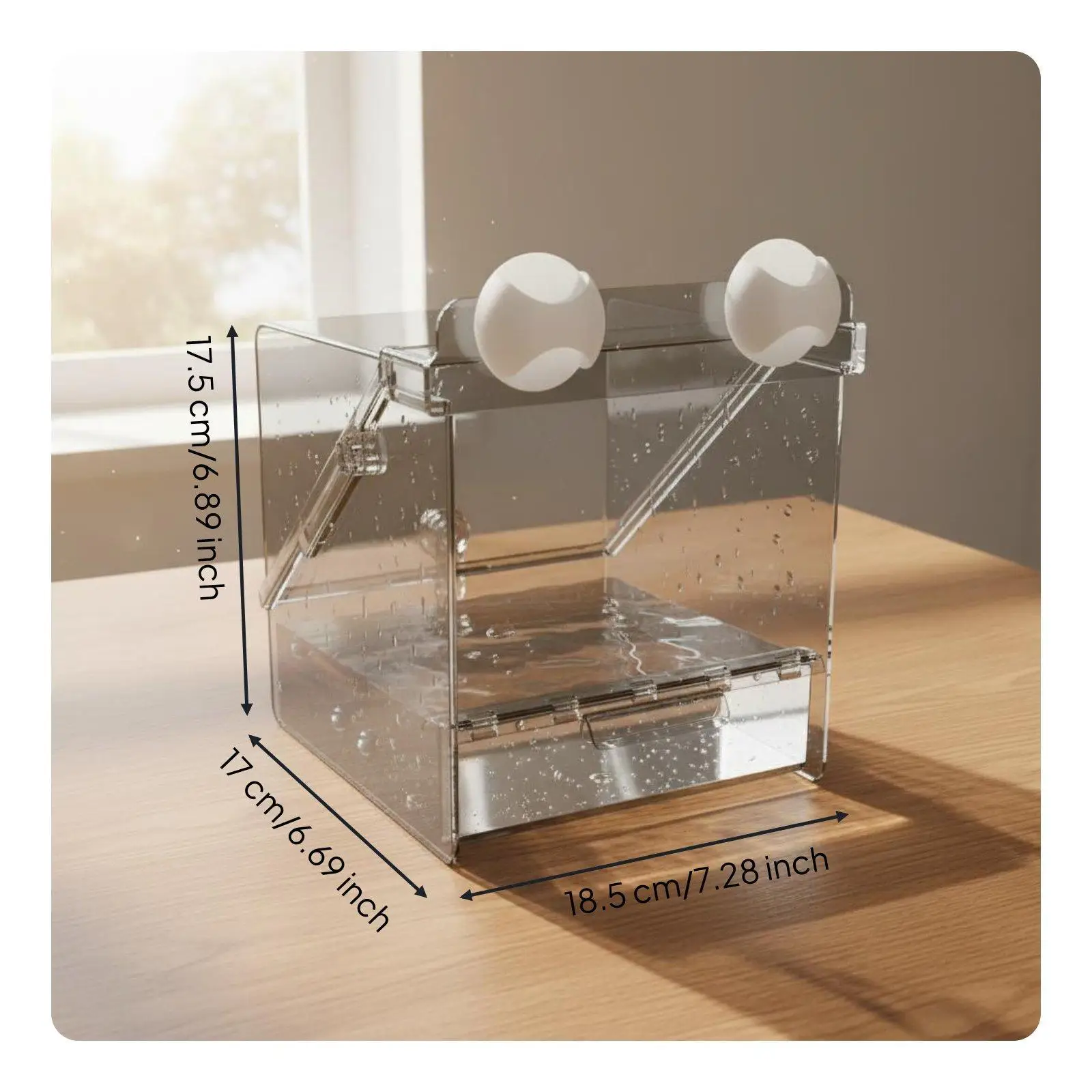Bird Bath Tub Water Retaining Bird Feeder Box Splash Proof Cage Accessory for Indoor Outdoor Parrot Budgie Lovebird Maintenance