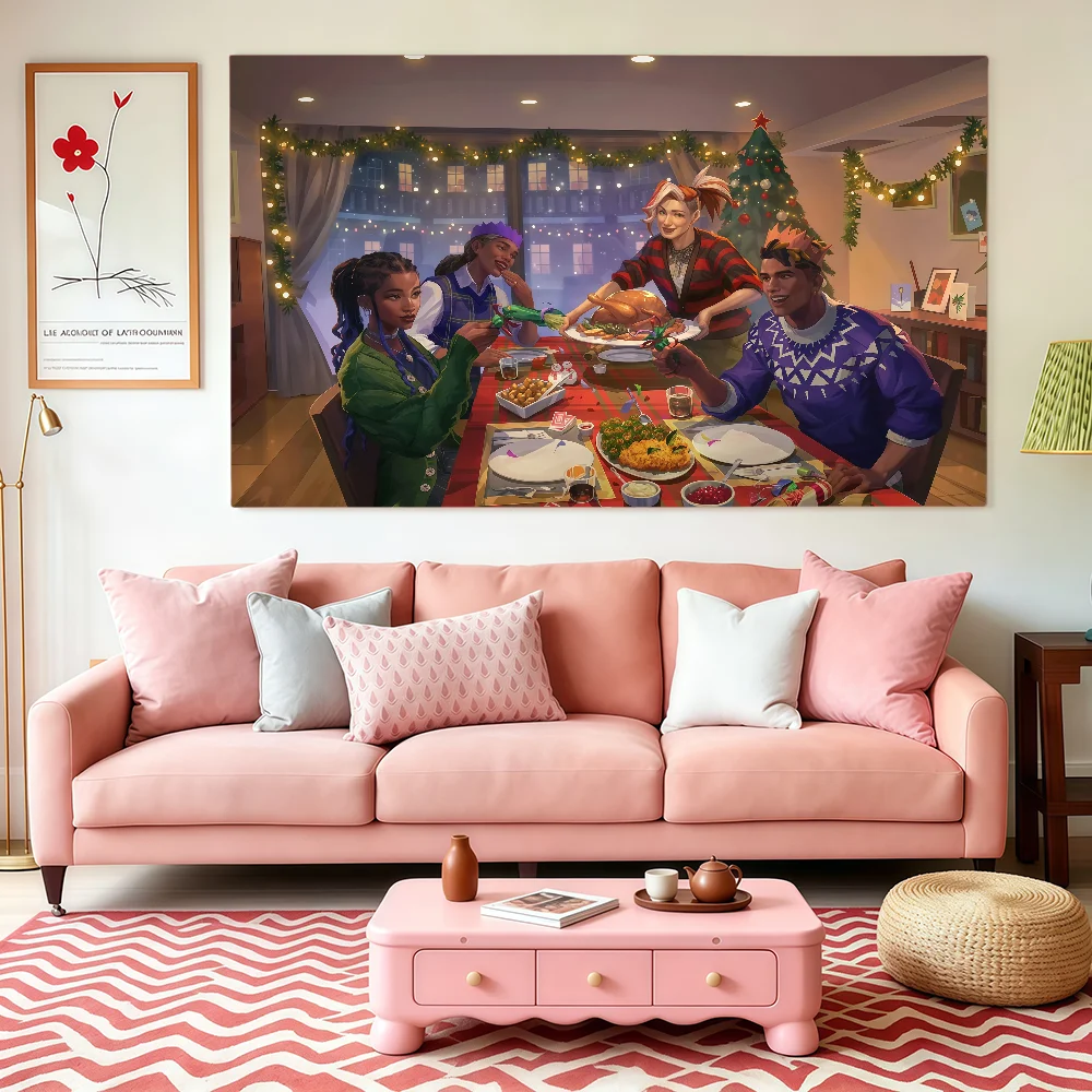 game V-VALORANT-T flag  Club Interior Wall Creative Pattern Living Room Wall Art Party Outdoor Decor