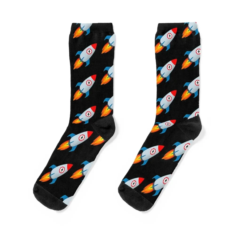

Ethereum To The Moon Socks happy floral golf football Men Socks Women's