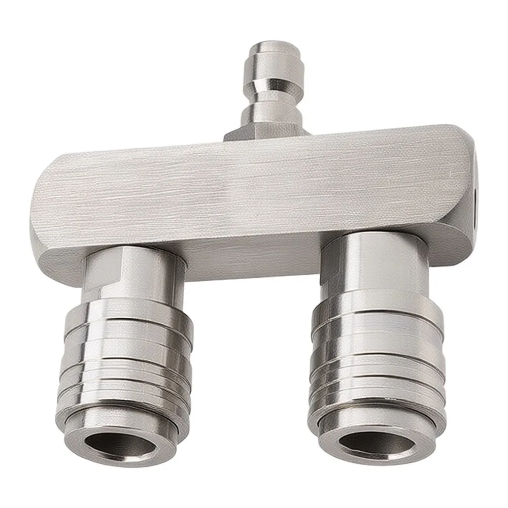 Stainless Steel Pressure Washer Twin Nozzle, 5000 PSI Dual Spray Tip With 1/4 Inch Quick Connect For Cleaning, Rust-R
