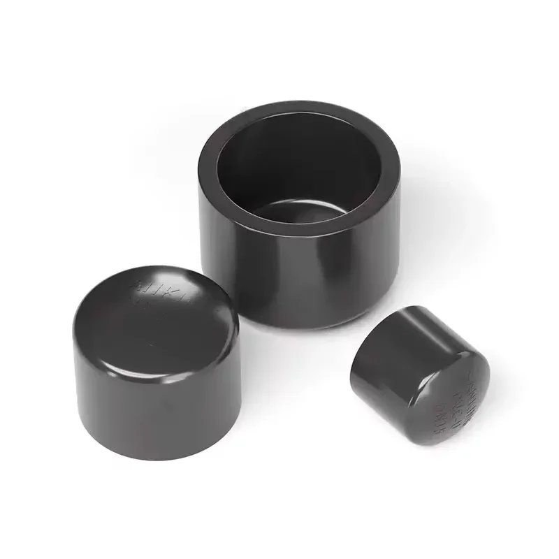 1~10pcs Dark Gray PVC Pipe End Cap Connector Water Pipe Plug Tube End Cap for Garden Irrigation Accessories Adapter 20~200mm