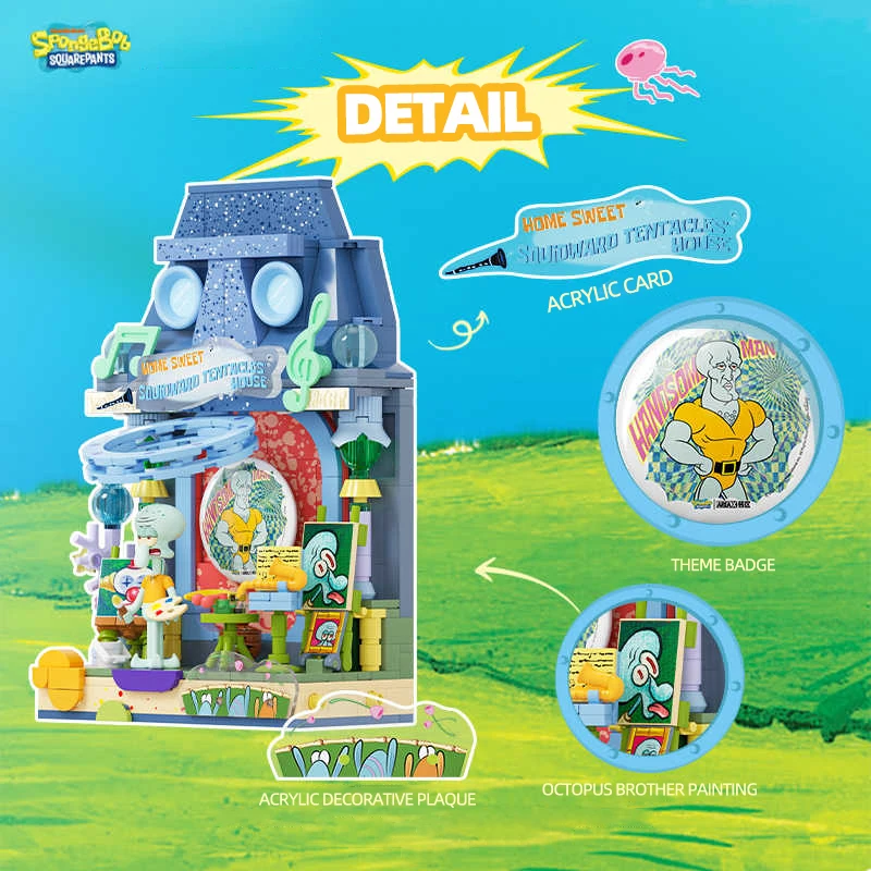 SpongeBob SquarePants Building Blocks Casa di ananas Isola Ritratto Modello di casa Modello di cartone animato Mattoni Bambini Giocattolo fai da te Regalo di festa