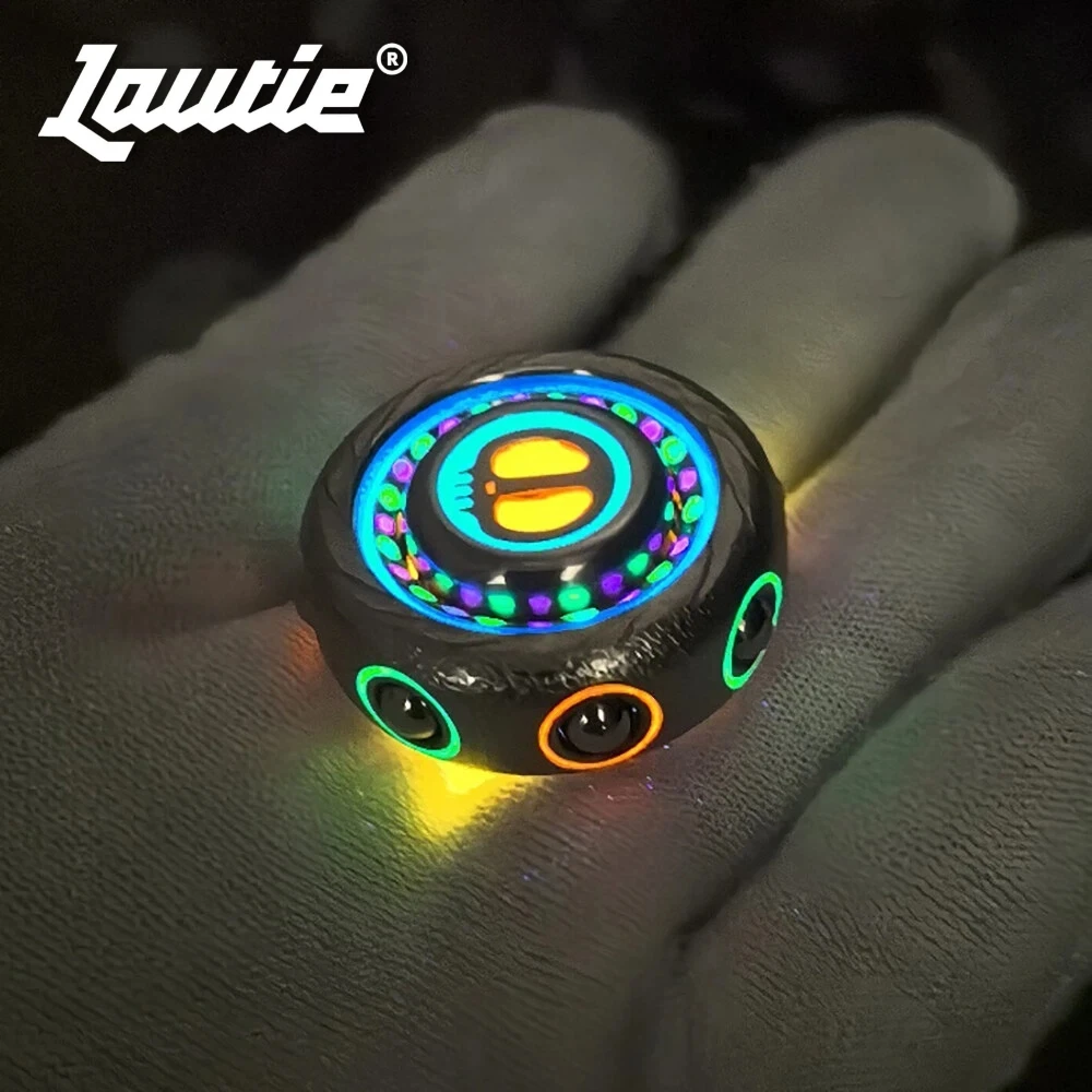 

Спиннер LAUTIE SAM из нержавеющей стали, светящийся, DIY, в форме мандариновой корки, игрушка-антистресс для взрослых, гаджет для снятия тревоги