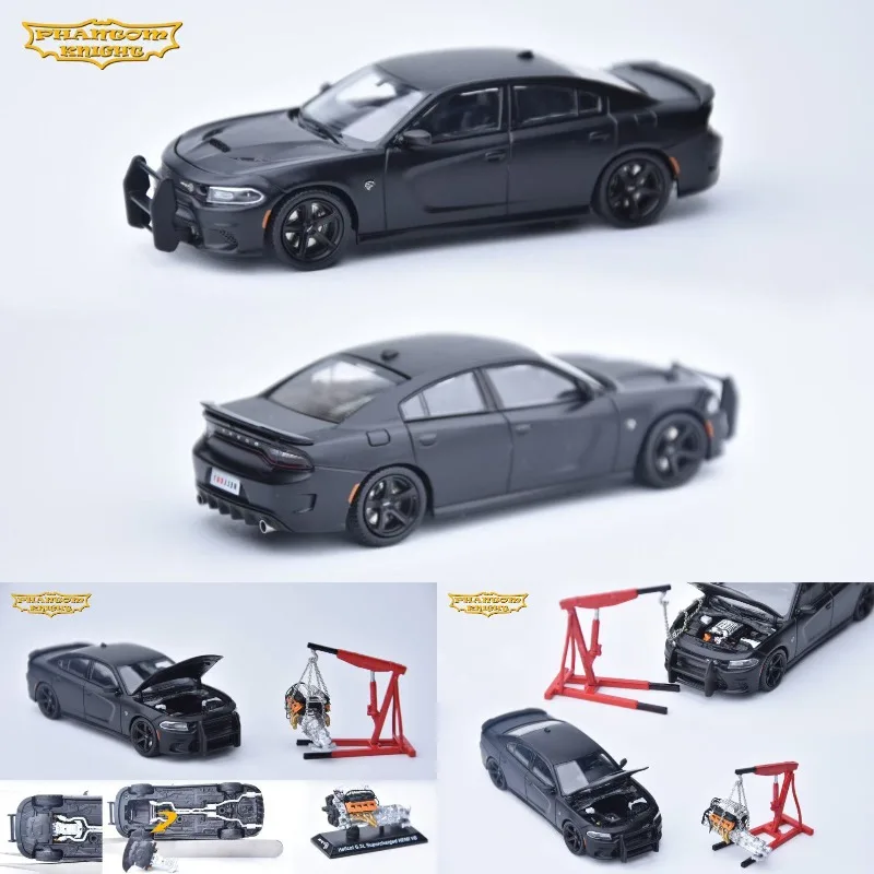 

PK 1:64 Dodge Charger SRT Hellcat Cast Alloy Car Model - A gift toy for friends on special occasions, an adult collection piece.
