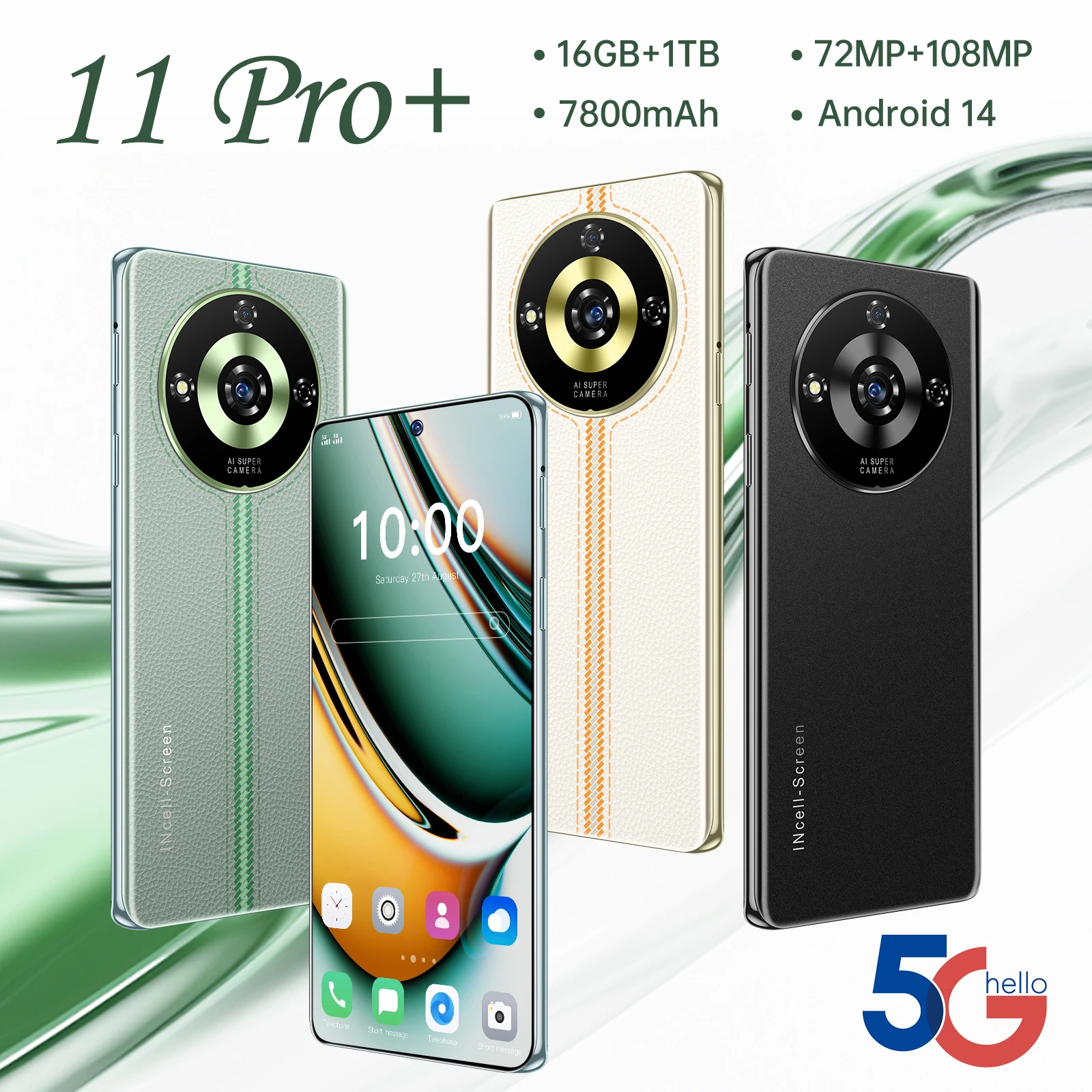 

2025 Original brand new global version 11 Pro smartphone 5g 7.6inch HD screen Android 14.0 16GB+1024GB Cell Phone celular