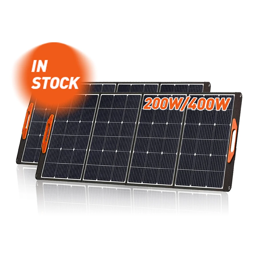 

200W 400W Outdoor Camping In Stock ETFE Foldable Solar Panel For Camping Power Station Battery Mobile Phone Charger