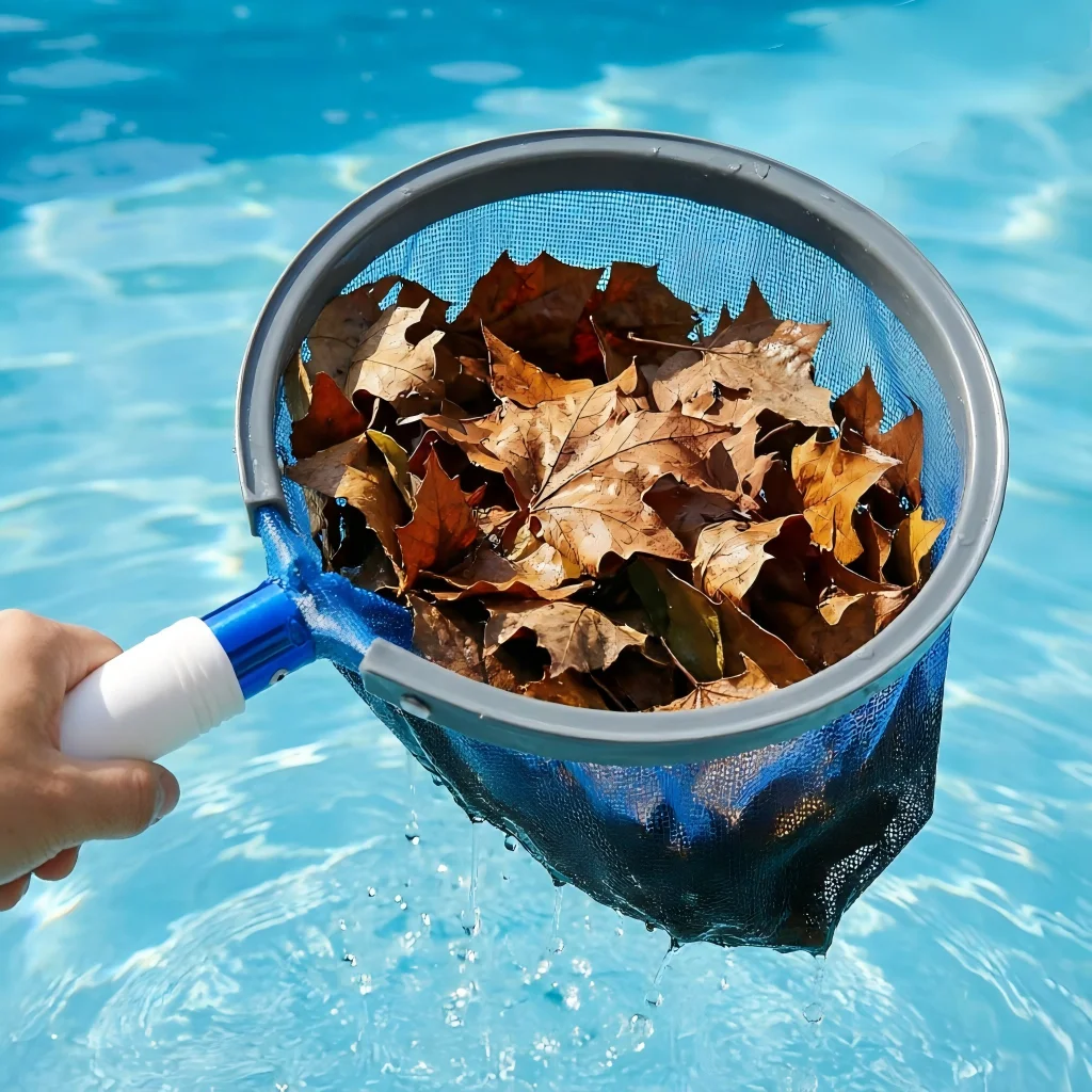 Mesh Frame Leaf Rake Net Swimming Pool Spa Debris Skimming Cleaning Tool