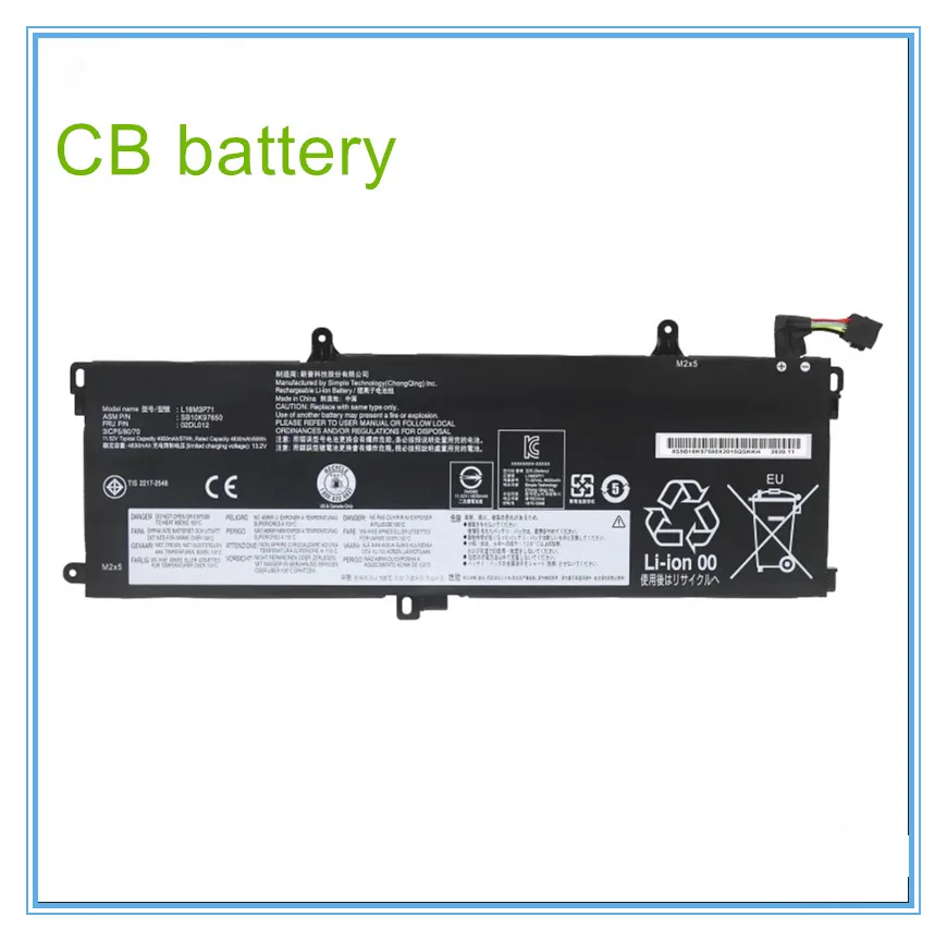 

Laptop Battery L20D3P71 11.52V/55Wh/4830mAh For L20M3P71 L20D3P71 SB10W51924 Notebook Battery