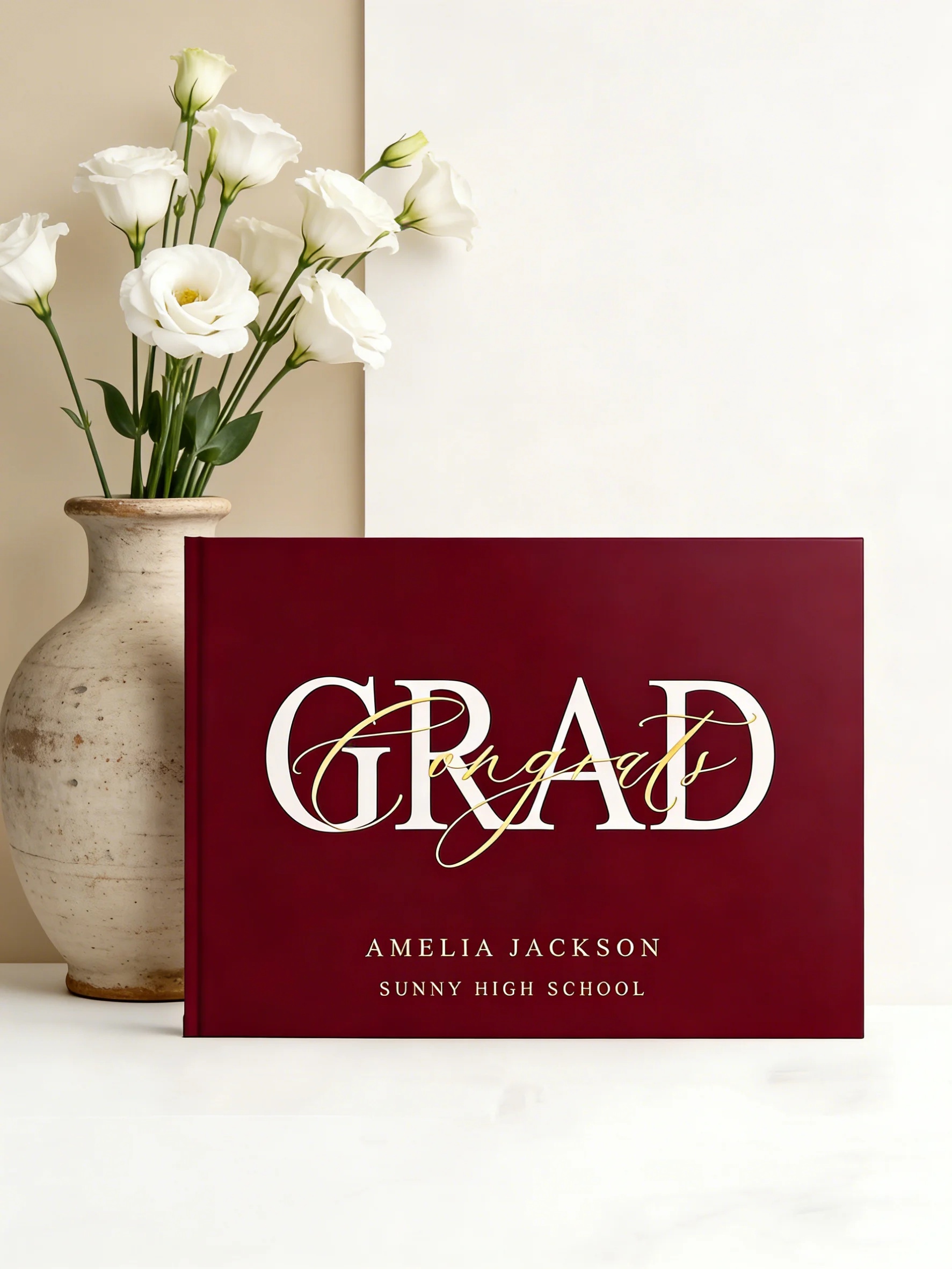 

Индивидуальная гостевая книга на выпускной 2026 года | Альбом для выпускников с пожеланиями и советами | Идеально подходит для украшения и подарков на выпускной вечер в колледже.