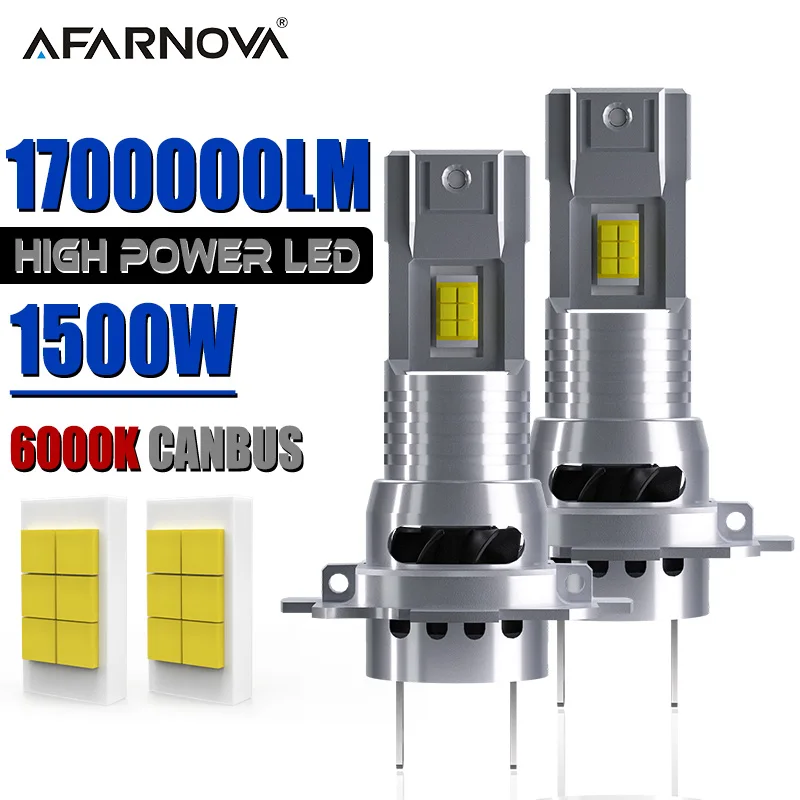 

1500W H7 H4 H11 Led Headlights Bulb Canbus 1700000Lm Wireless Fan 6000K Car Lights H1 9005 Hb3 9006 Hb4 For Fog Lights Plug Play