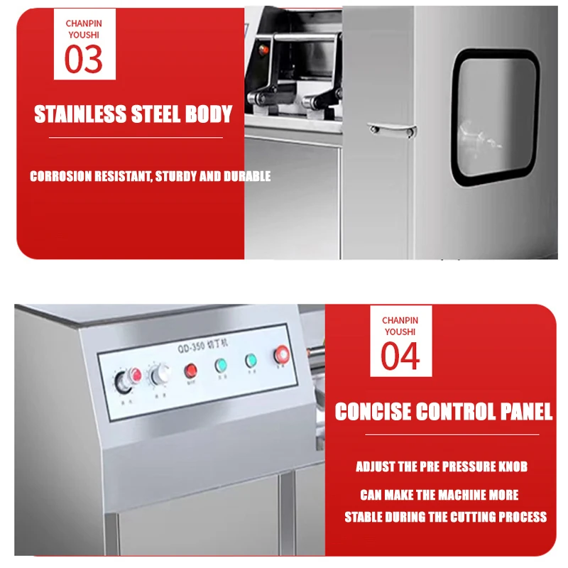 Electric Vegetable&Meat Cube Cutting Machine Automatic Frozen Pork Dicing Machine/Beef Dicer with Factory Price