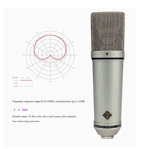 The EXD U87PRO condenser microphone, specially designed for recording studios, is a sound card device for live performances