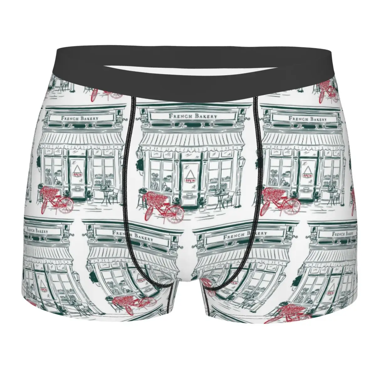 Boxer Underpants Shorts French Bakery Panties Men's Ventilate Underwear for Homme Man Boyfriend Gift