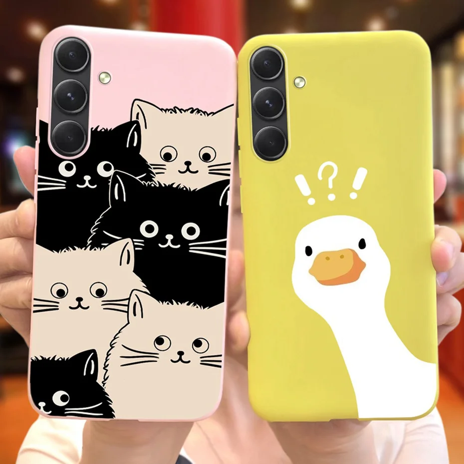 Cartoon Case  For Samsung Galaxy A55 Cute Candy Color Soft Silicon Protective Cover For Samsung A55 5G SM-A556B Phone Cases