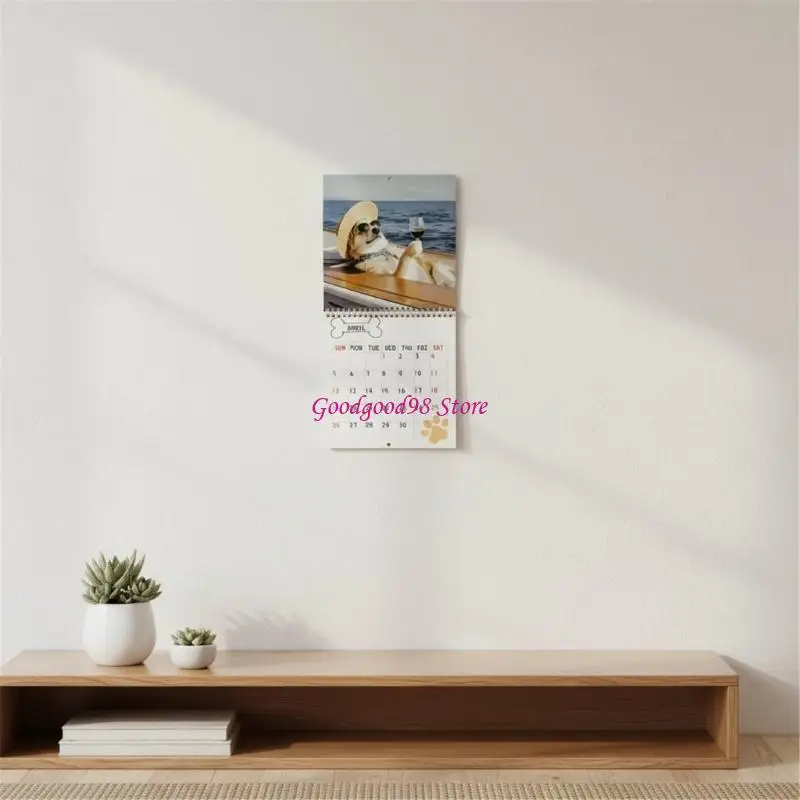Wall Hanging Calendar Coated Paper Materials Design For Home Or Office Decors