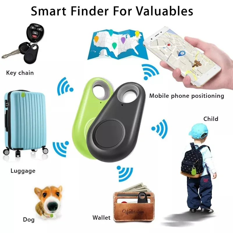 Mini Alarm Tag Wireless Bluetooth 4.0 GPS Pet locator Cat dog Child Bag Wallet Key collar anti-stray artifact tracking