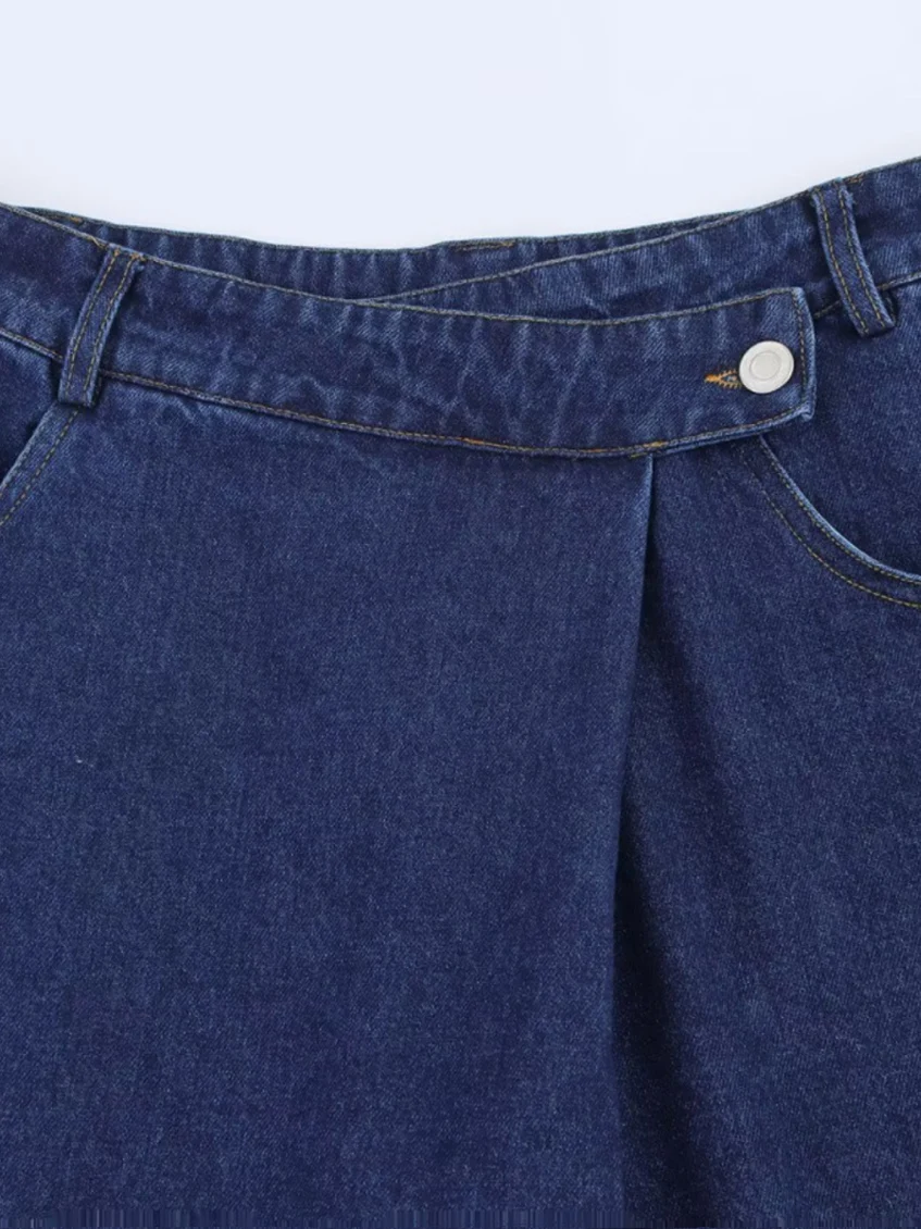 ​ ​ Vintage denim jeans met wijde pijpen voor dames, stretch, comfortpasvorm, hoge taille, broek met rechte pijpen, casual woon-werkverkeer, effen kleur broek