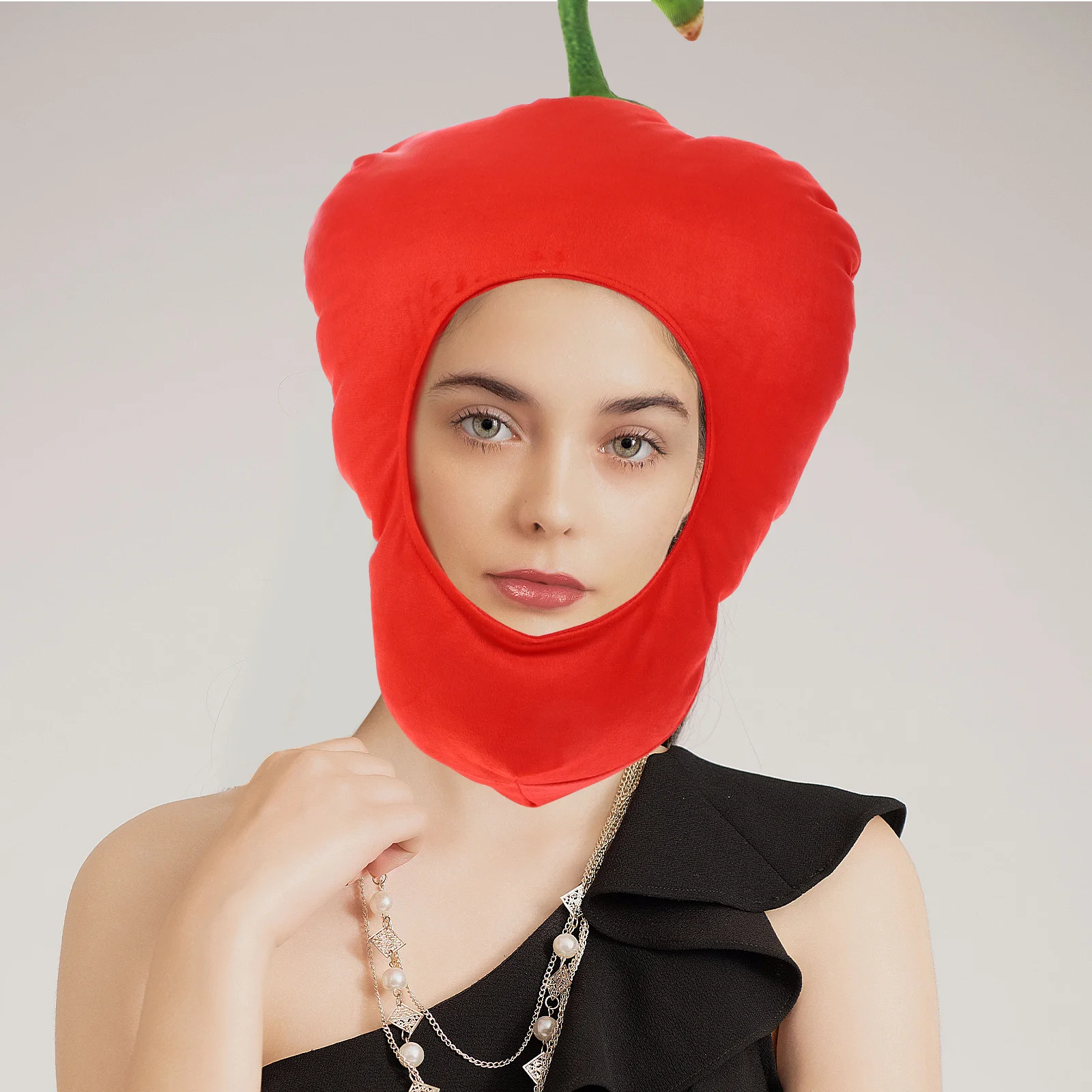 

Pepper Shape Hat Party Headgear Cosplay Carnival Festival Wearable Prop Comfortable Lightweight Costume Accessory Photo Booth
