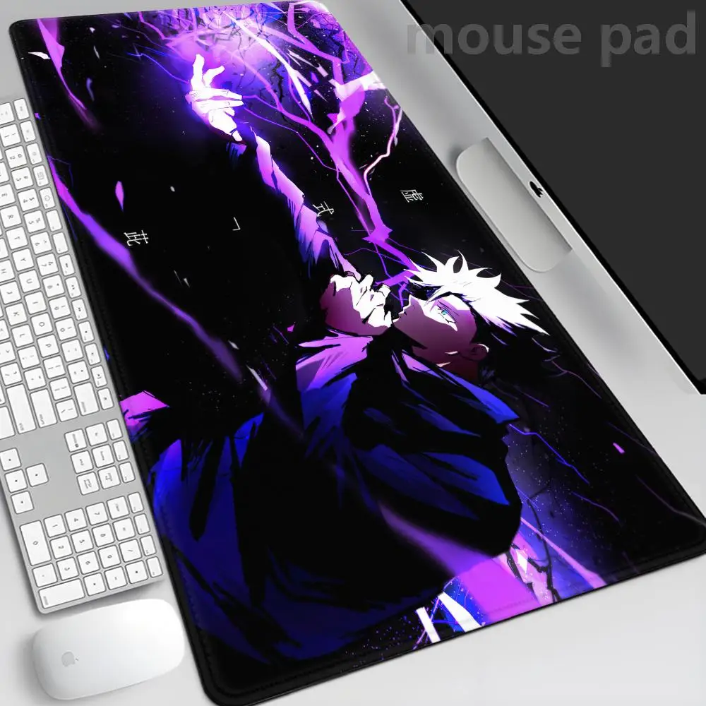 

Large Gaming Mousepad Jujutsu Kaisen Mouse Pad Anime Gojo Satoru Desk Mat Gamer Company Keyboard Mouse Mats Computer Carpet