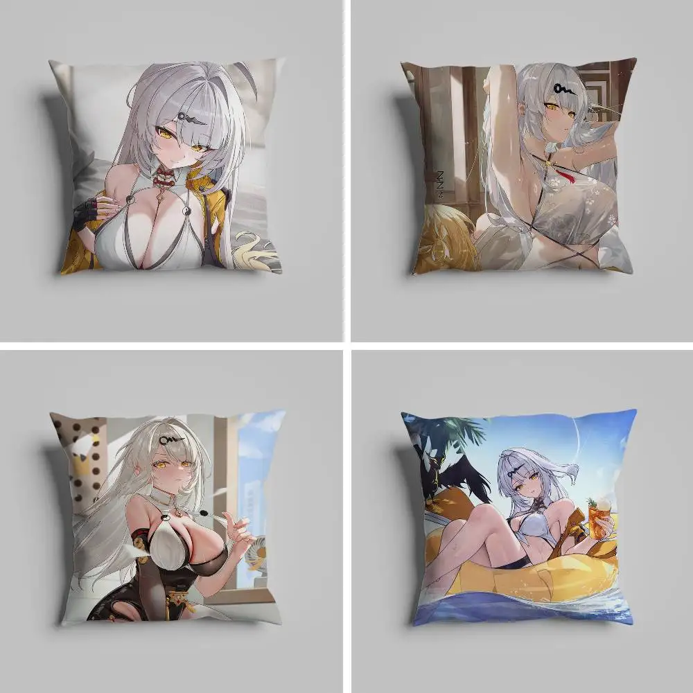 

Yixuan Sexy Game Zzz Pillow Case Pillowcase For Car Pillows 60x60 Cushions Luxury Double Sided Cover Home And Decoration Sofa 3