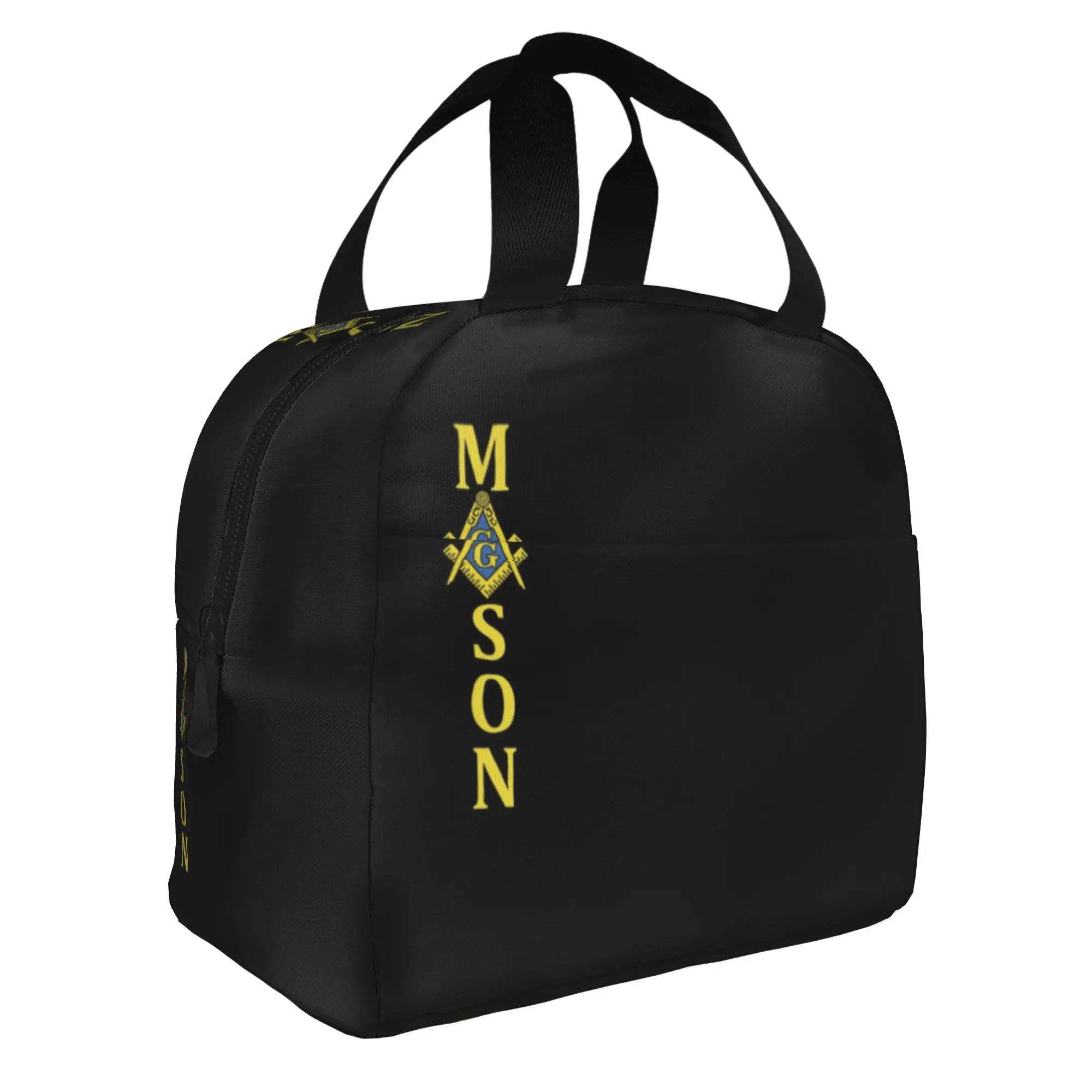 Freemason Mason Insulated Lunch Bags for Outdoor Picnic Masonic Freemasonry Leakproof Thermal Cooler Lunch Box Women Men