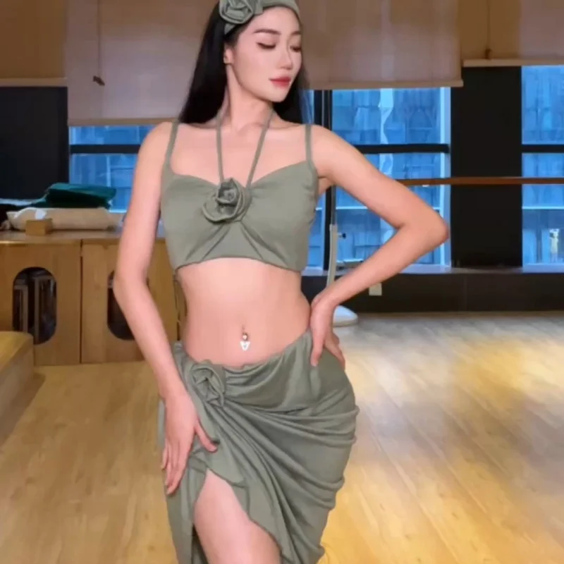 Buikdansvoorstelling kostuums dames high-end sexy temperament oefenkleding volwassen Oosterse danstrainingsoutfit