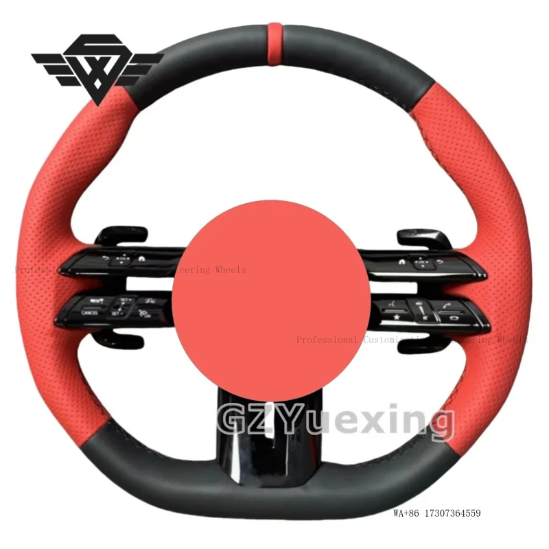 Hot Selling Really Leather Red Perforated Leather Car Steering Wheel for Mercedes Benz C217 W211 W212 W221 W223 S63 C63 GLA45