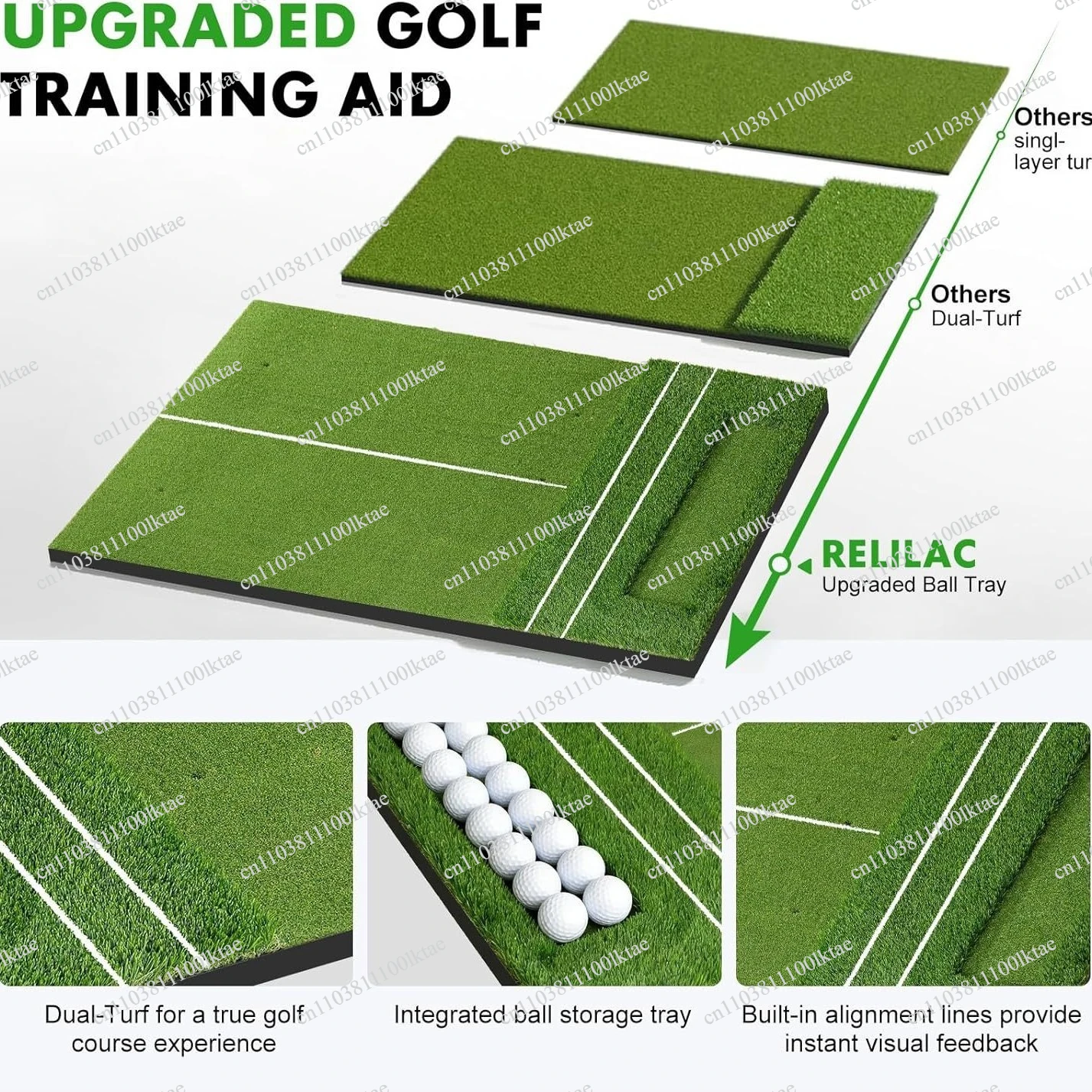 Golf Indoor Outdoor Long Grass Ball Area Strike Pad White Line Stripe Length