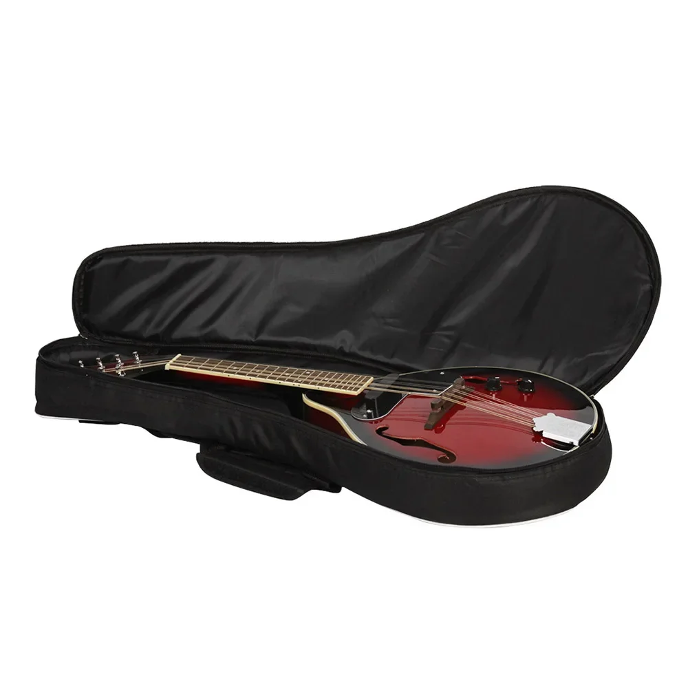 IRIN Black Mandolin Bag Portable Thickened Cotton Soft Case Guitar Mandolin Backpack Handbag Stringed Instrument Accessories