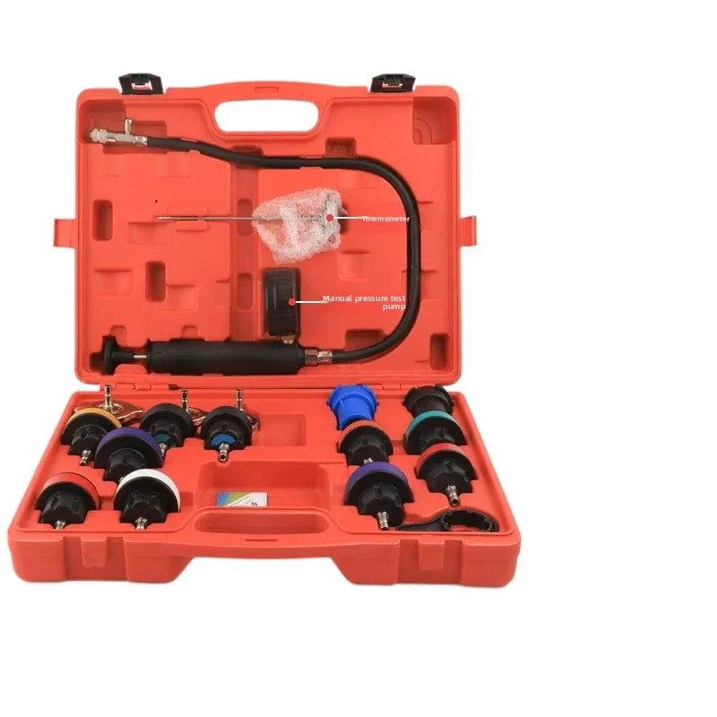 28Pcs Automotive Water Tank Pressure Leak Detector, Coolant Vacuum Pressure Gauge Replacement Test Tool Set