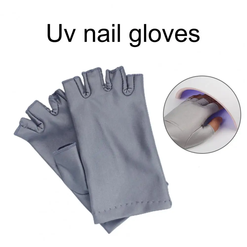 1 Pair Nail Lamp Gloves Durable 4 Colors Nail Gloves Professional UV Light Lamp Dryer Anti-UV Gloves for Salon