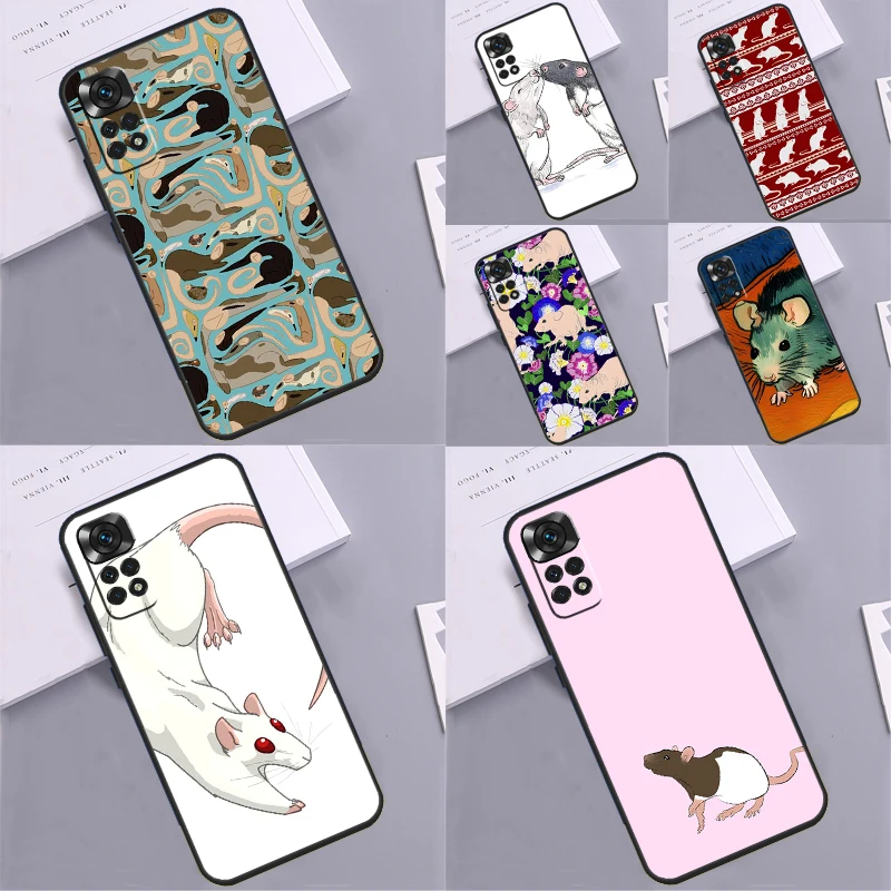 

Милый чехол Rattie Rats для Xiaomi Redmi Note 13 14 Pro 9 10 11 12 Pro 10S 11S 12S Redmi 13C 10C 12C 14C Coque