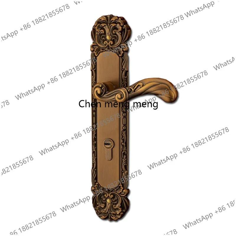 

European Double-sided Handle Lock Aluminum Alloy Quiet Security Door Lock Light Luxury Wooden Door Hardware Lock with Key