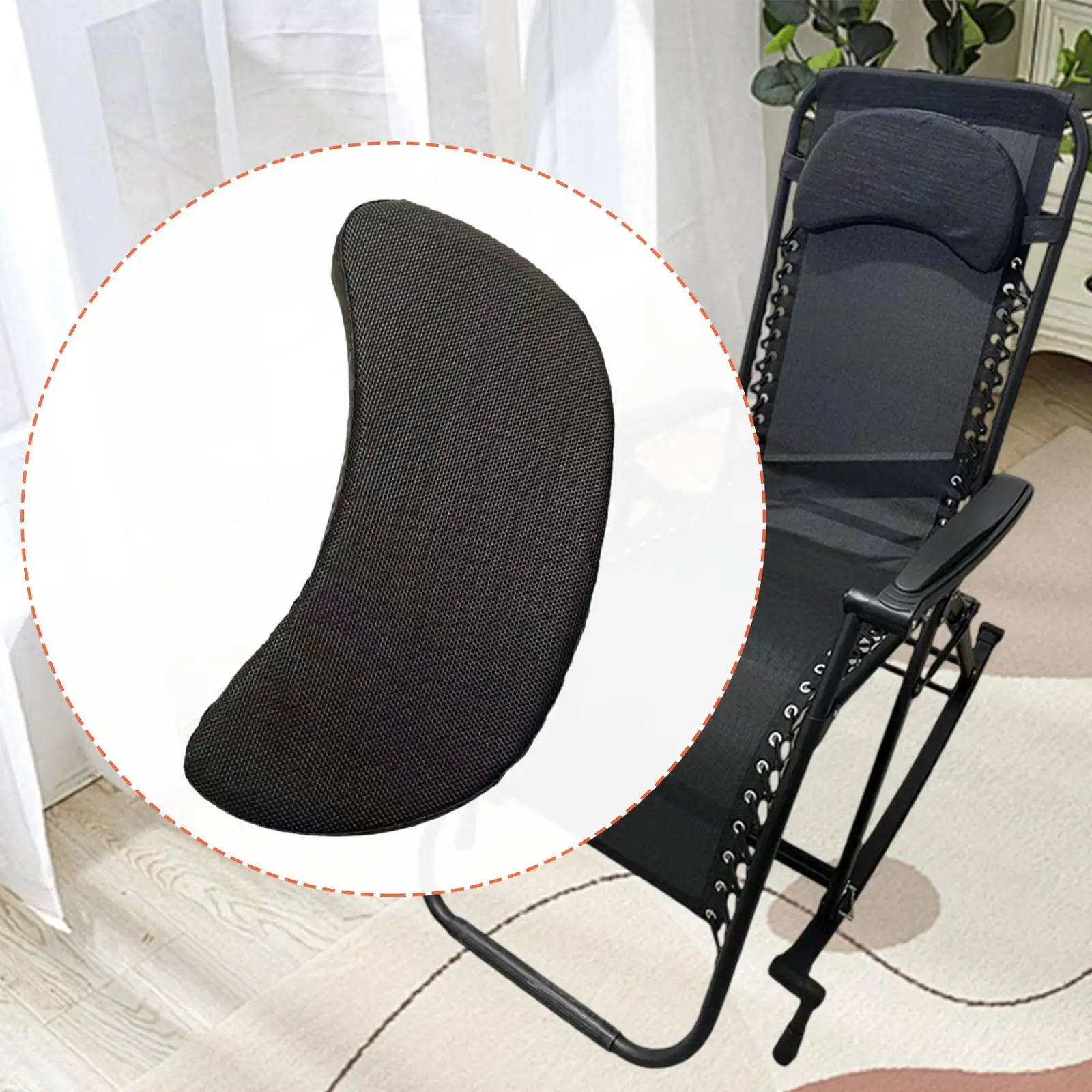 Soft Recliner Head Pillow Breathable Teslin Material for Patio Lounge Chair Indoor Outdoor Replacement