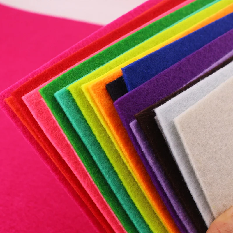 2mm Thickness 50x50cm Squares Nonwoven Fabric Felt DIY Sewing Toys Crafts Gift Handmade Fabric Weaving Accessories 18 Color