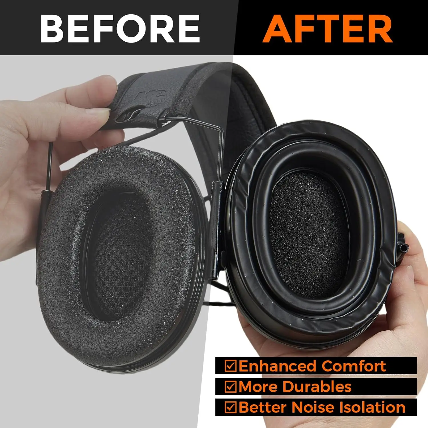 Tactical Headset Earmuffs Gel Ear Pad for 3M Peltor Self-Adhesive & Cooling Replacement Ear Cushions Noise Reducing,Comfortable - view 5