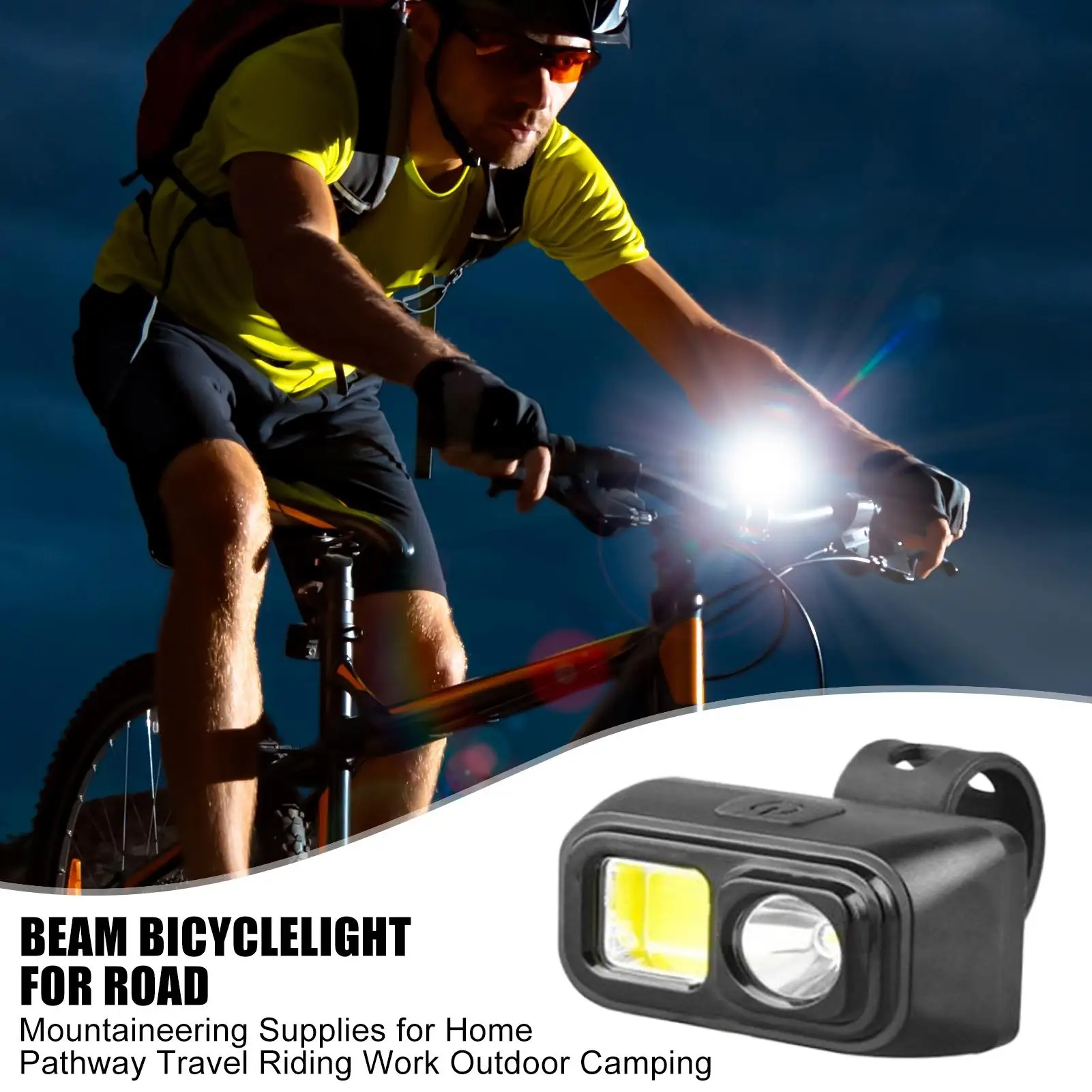 

Lights for Bikes Riding At Night Bright Type-C Rechargeable Waterproof Bike Lights Mountaineering Supplies for Home Pathway