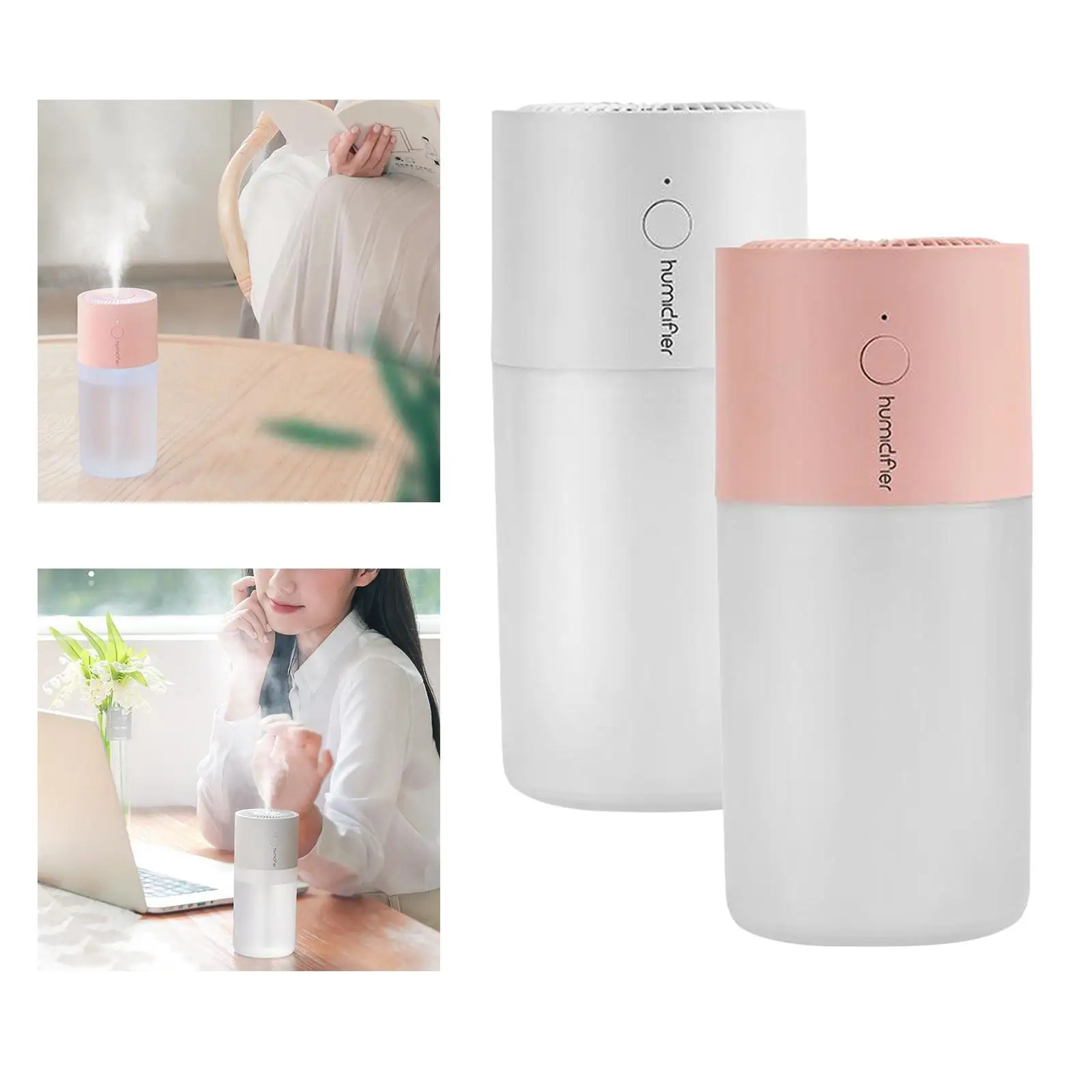 مرطب USB، مرطب هواء صغير محمول 300 مل، مرطب هواء مع ضوء، تغيير لون، مناسب للمنزل، السيارة