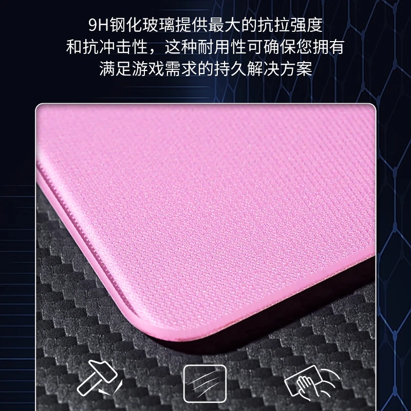 Crystal Mist Glass Mouse Pad Photovoltaic Hard Gaming Desk Mat Esports Optimized Surface Anti Slip Large Size Computer Accessory