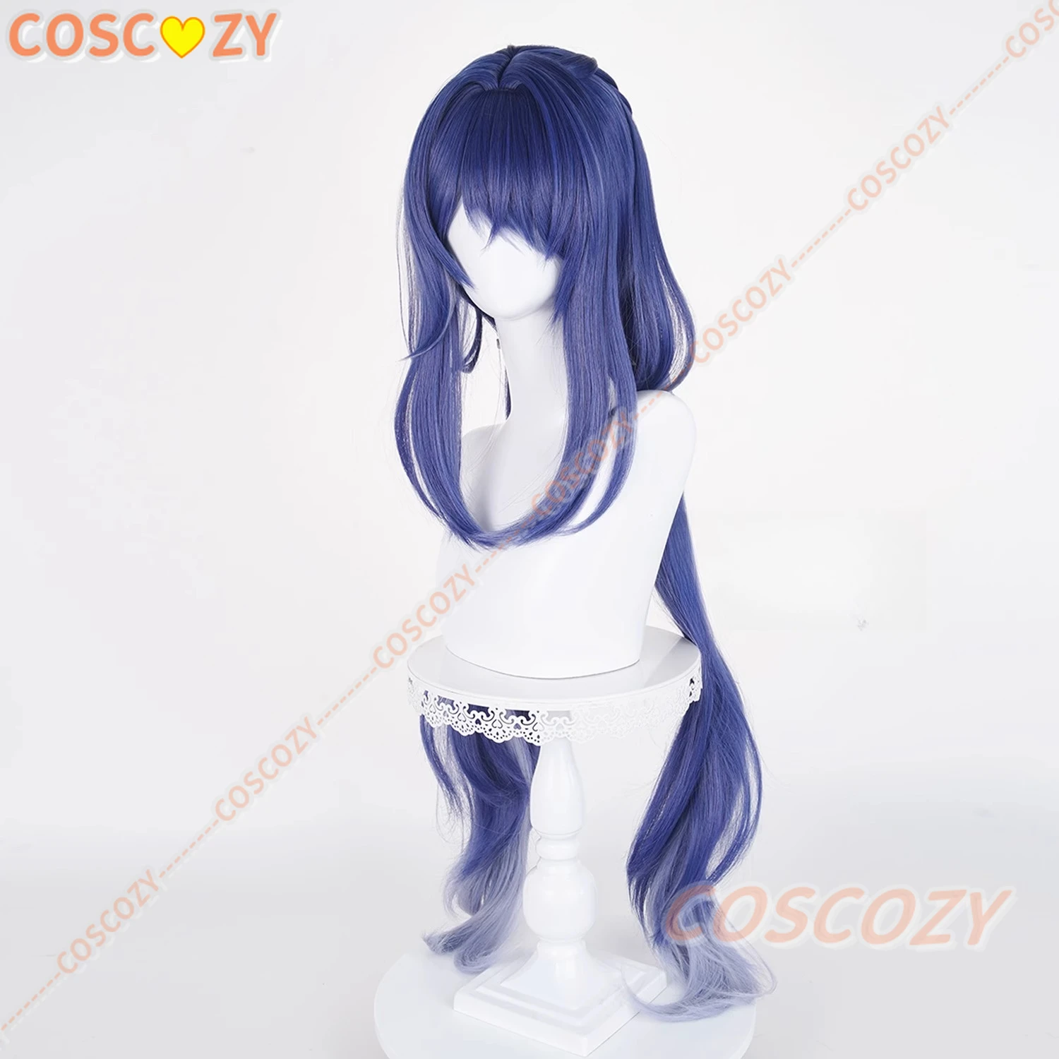 Game Genshin Impact Lauma Cosplay Pruik Lauma Lang Haar Blauwachtig Violet Hoogtepunten Pruik Voor Hallowmas Party Volwassen Vrouwen Mannen Rekwisieten