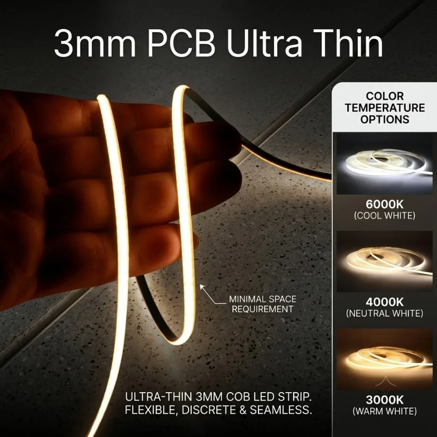 Ultra Thin 3mm COB LED Strip DC5V 400LEDs/M High Density Colorful Flexible Light with USB/DC Plug/2Pin Wire for DIY Home Decor