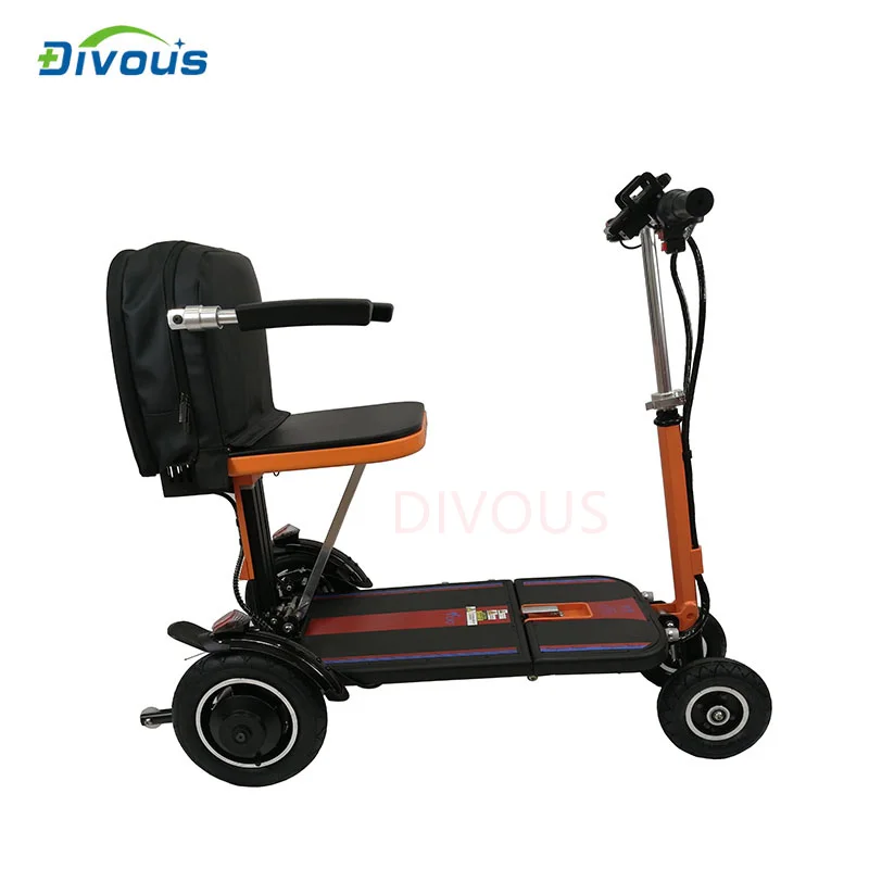 

Free Shipping Electric 4-wheel Folding Outdoor Senior Travel Mobility Scooter