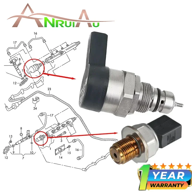 

057130764AB 03L130089 Regulator and Pressure Sensor For Audi A3 A4 A6 A7 A8 Q5 Q7 2006-2018 3.0 4.2 6.0 T 5A906051 55PP28-01