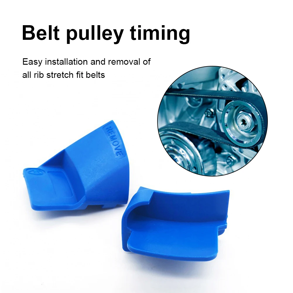 2pcs Automobile Ribbed Drive Belts Remover Stretch Aux Belt Removal Installer Tool Set Pulley Installation Aid Car Accessories