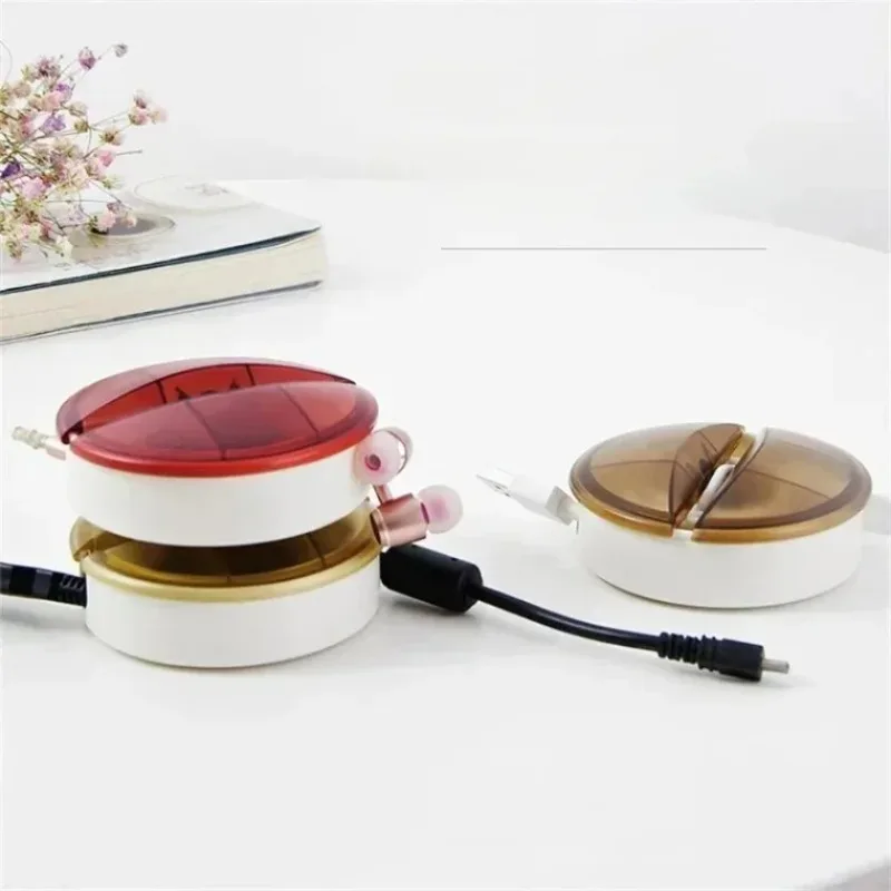 

1pc Charging Cord Organizer 4 Colors Flexible Cable Organizer Retractable Portable Cord Organizer For Home Office Cable Winder