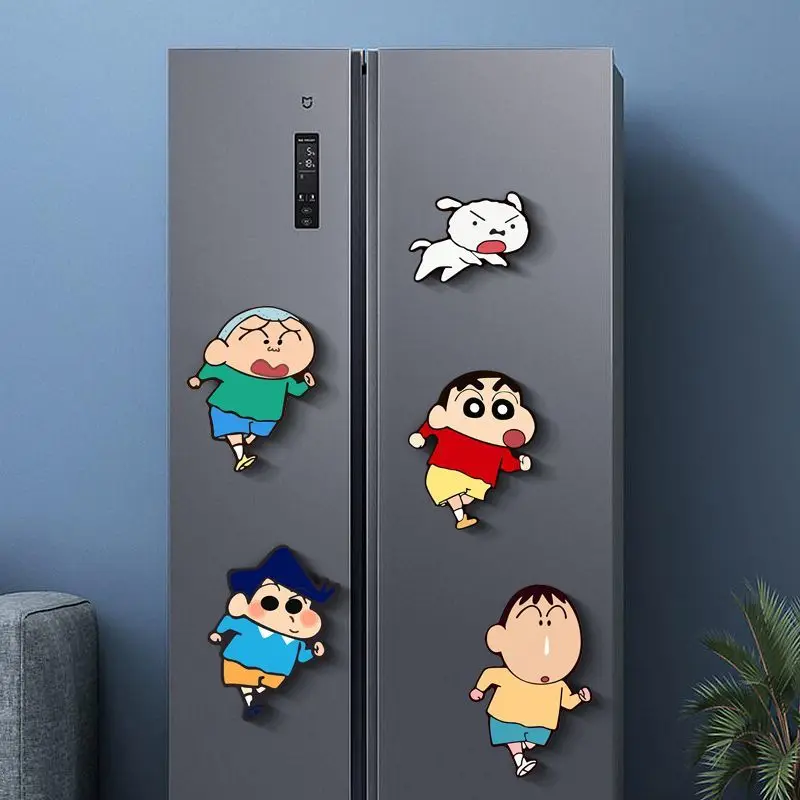 

New Kawaii Anime Crayon Shin chan cute creative refrigerator sticker cartoon magnetic suction sticker decorative sticker Gifts f