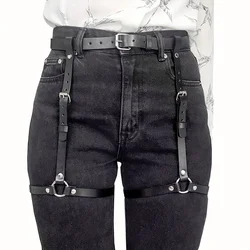Women Fashion PU Leather Garter Thigh Garter Gothic Belt Festival Rave Dress