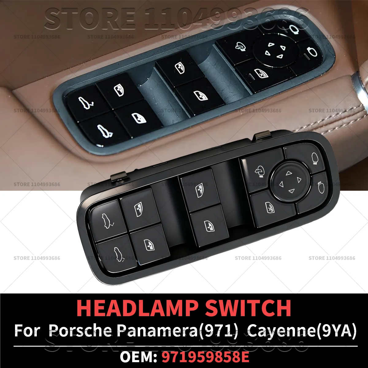

Для Porsche 2019-2023 Cayenne (9YA) 2018-2023 Panamera (971) переключатель окна OEM 971959858E 971959858EHUO 971959858D 971959858DHUO